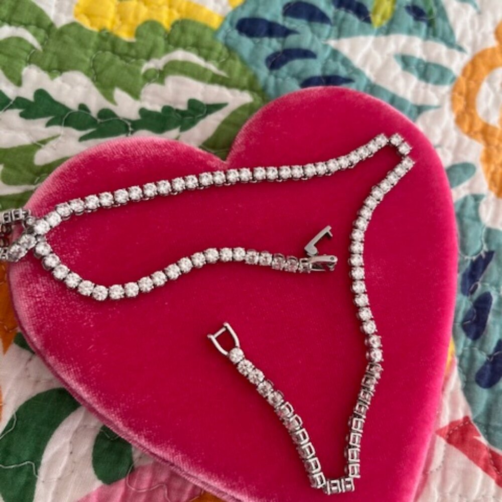 Swarovski tennis necklace, new without tag